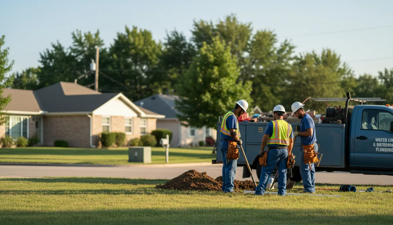 Residential water line and bathroom plumbing service in Perrysburg, NY